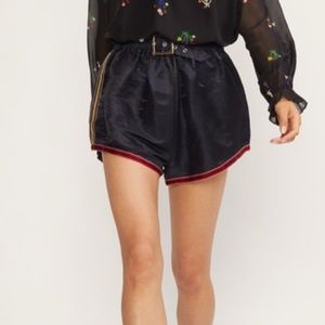Cynthia Rowley silk high waist boxing shorts